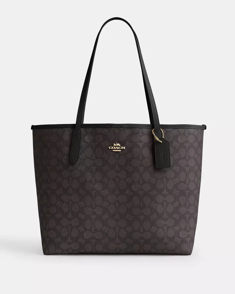 Coach City Tote Bag In Signature Canvas
